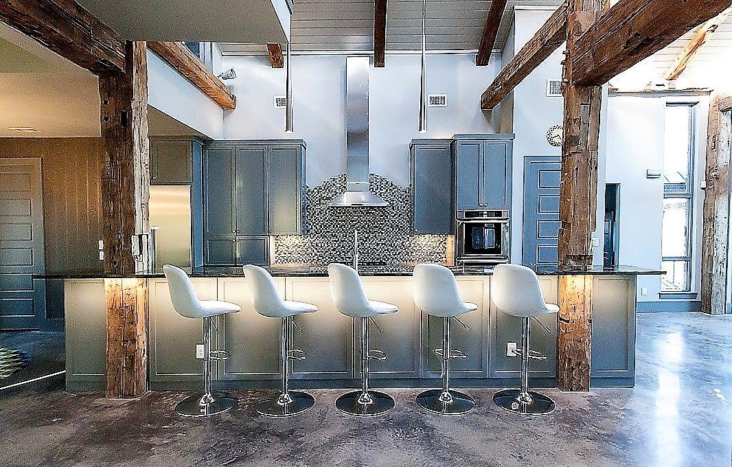 a beautiful barndominium kitchen