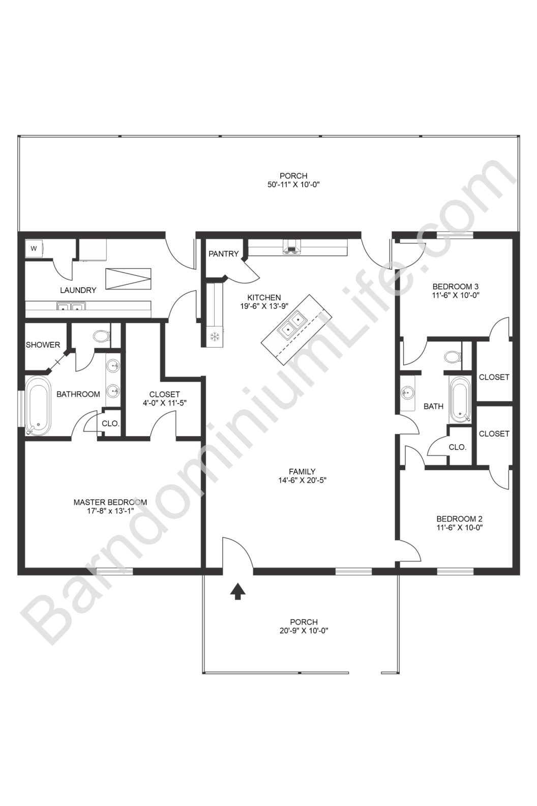 Inspiring Open Concept Barndominium Floor Plans