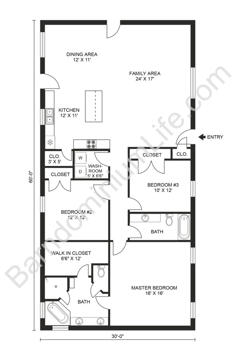 Barndominium plans 3 bedroom