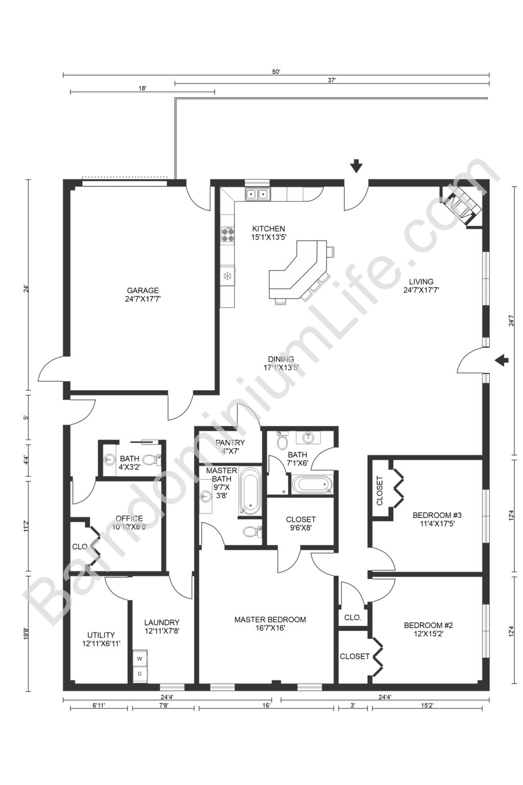 8 Inspiring Barndominium Floor Plans with Garage