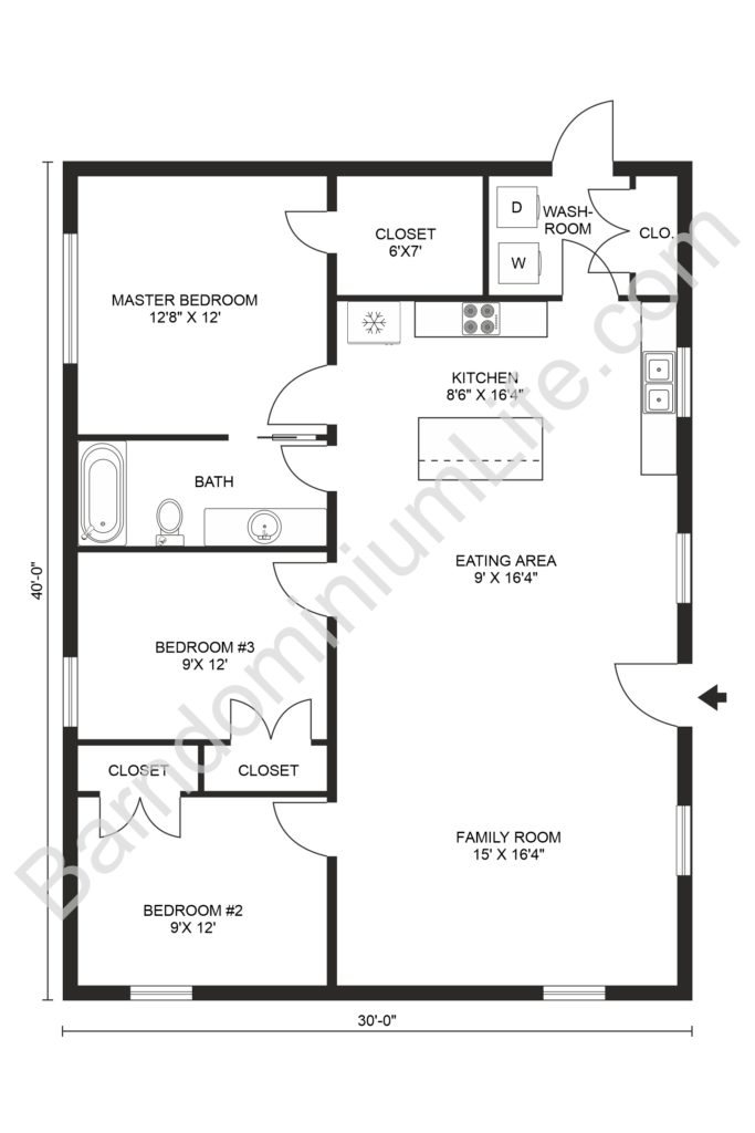 36 Barndominium 2 Bedroom Floor Plans MamiSowmya