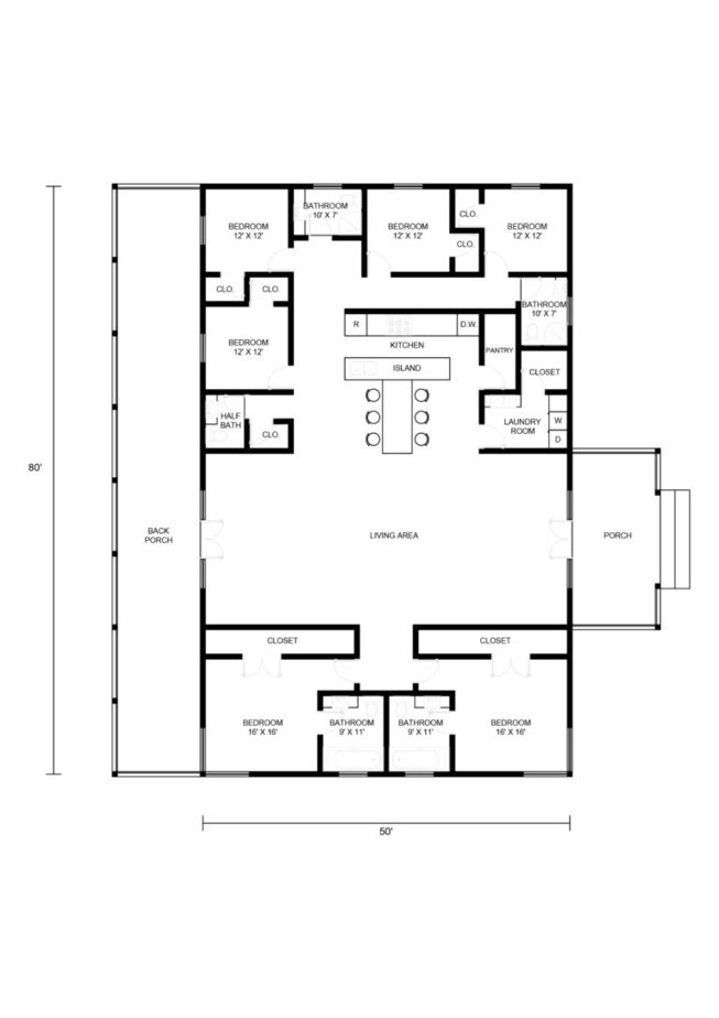 The Best 6 Bedroom Barndominium Floor Plans