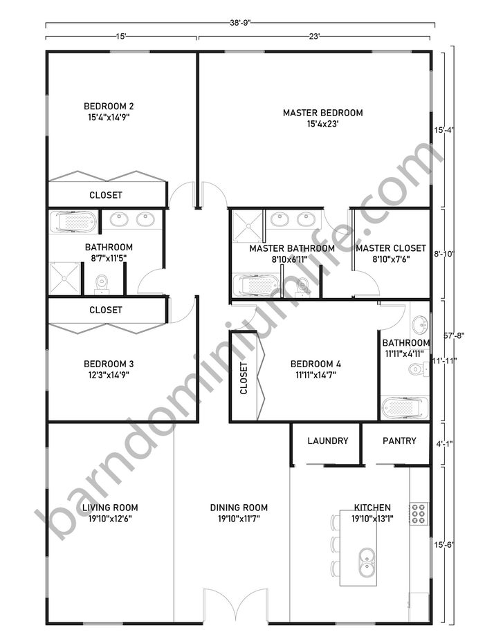 Single Story Barndominium Floor Plans – 8 Great Ideas