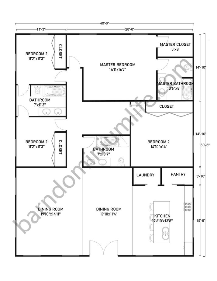 40x50 Barndominium Floor Plans – 8 Inspiring Classic and Unique Designs