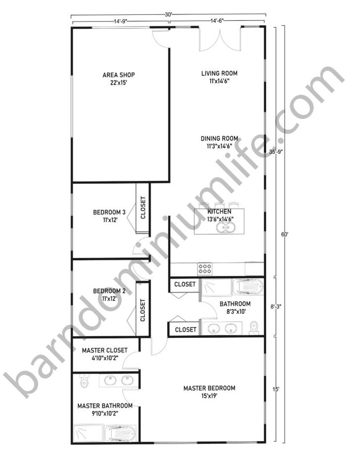 8 Impressive 30x60 Barndominium With Shop Floor Plans That Maximize Space