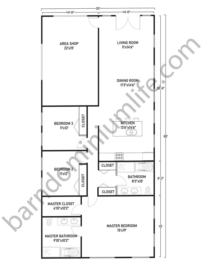 8 Impressive 30x60 Barndominium with Shop Floor Plans That Maximize Space