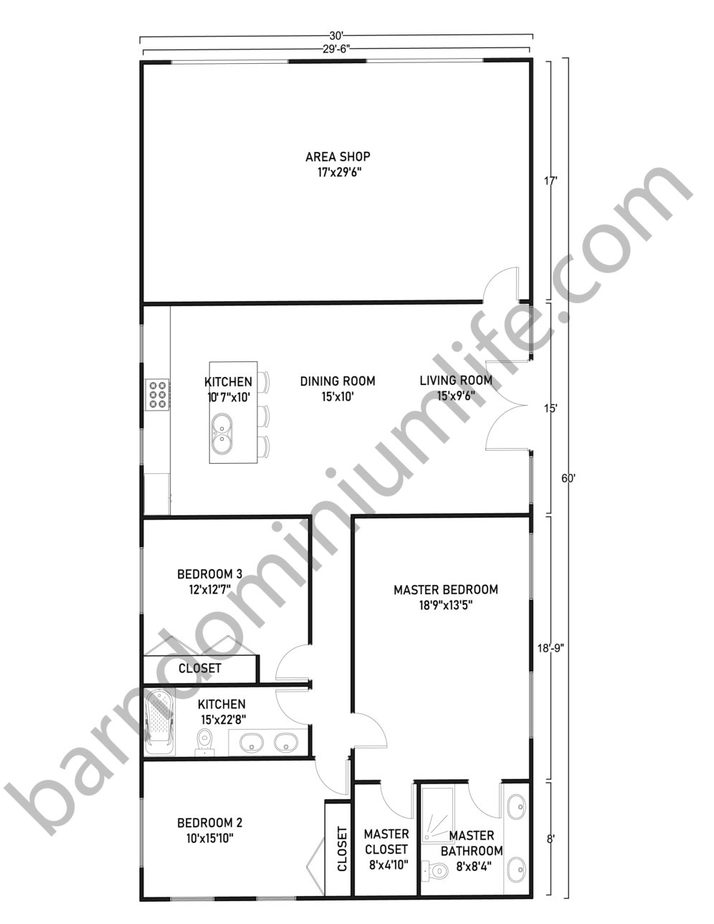 8 Impressive 30x60 Barndominium With Shop Floor Plans That Maximize Space