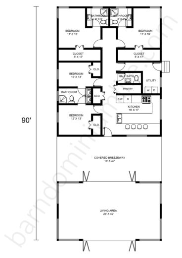 Barndominium Floor Plans with Breezeway – 8 Creative Designs for Medium ...