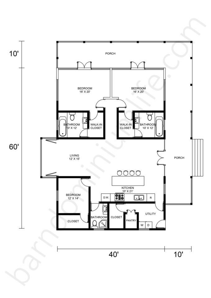 Barndominium Floor Plans with Wraparound Porch - 9 Designs for Outdoor ...