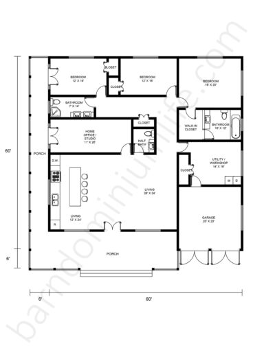 Barndominium Floor Plans with Wraparound Porch - 8 Designs for Outdoor ...