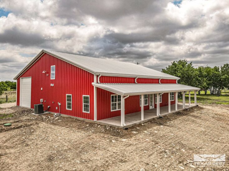 Texas Best Construction Red Barndominium