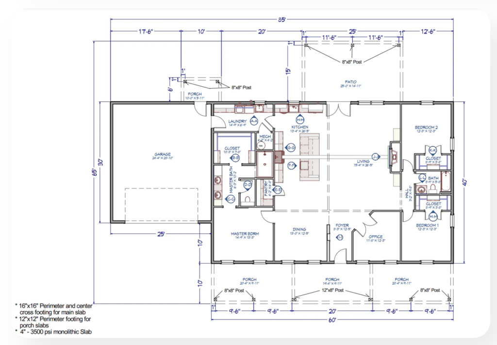 barndominium with porch floor plans