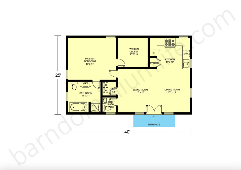 1000 sq ft barndominium plans