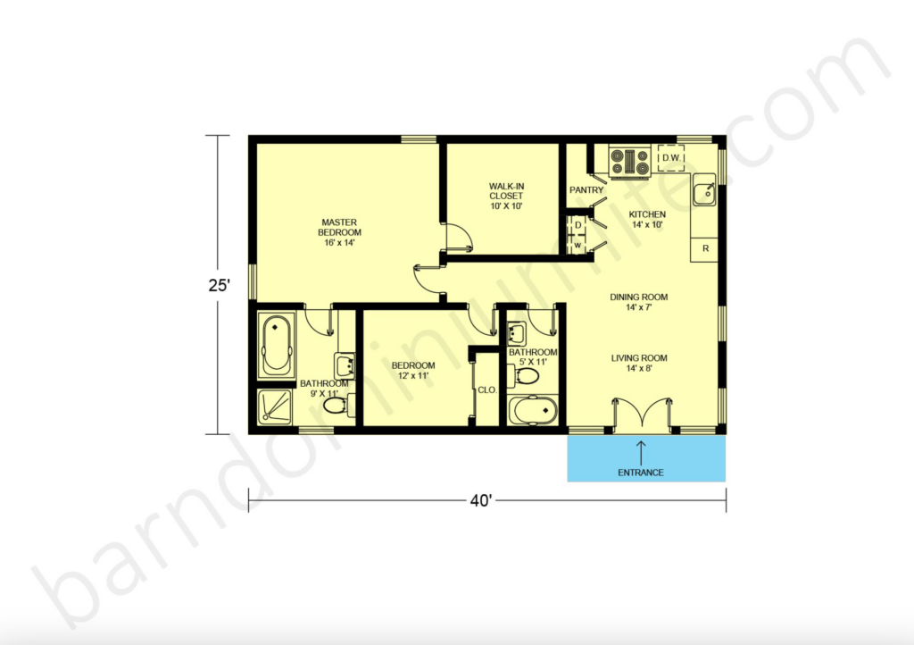 1000 sq ft barndominium plans