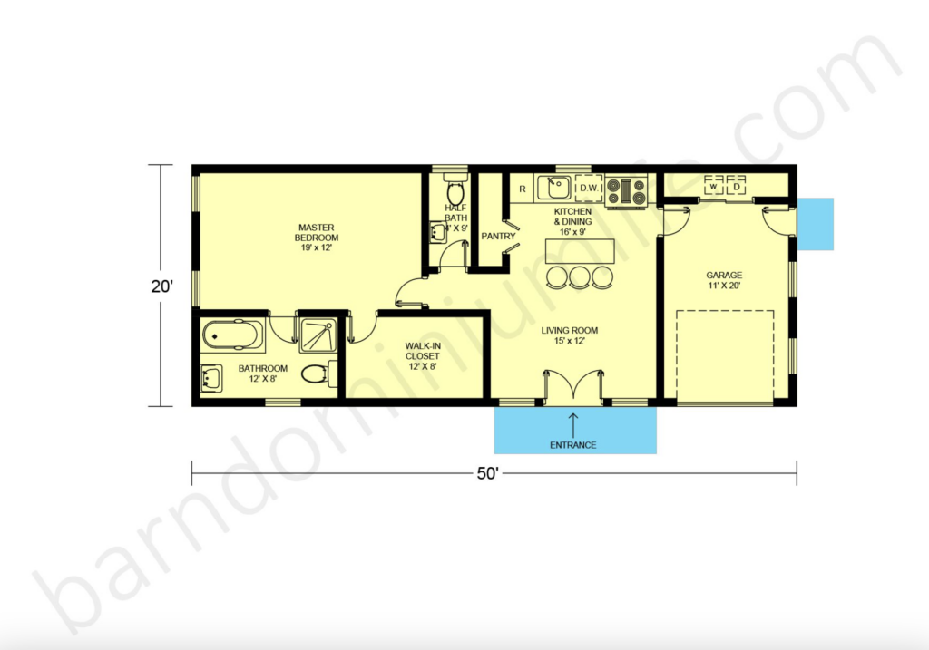 1000 sq ft barndominium plans