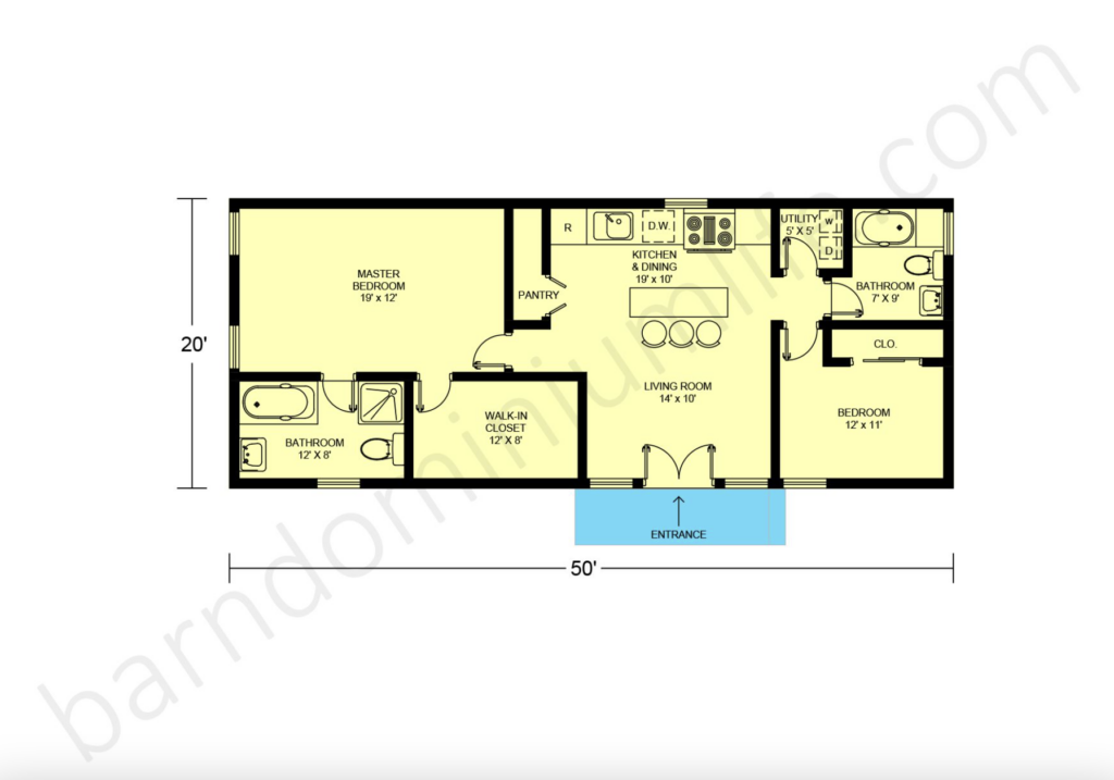 1000 sq ft barndominium plans