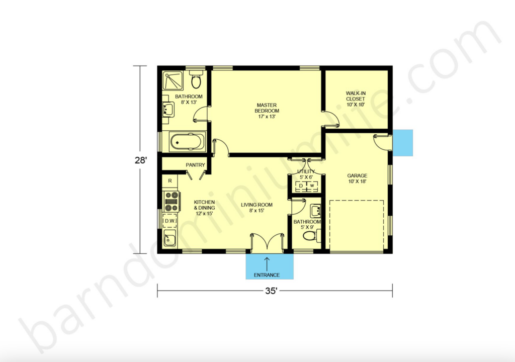 1000 sq ft barndominium plans