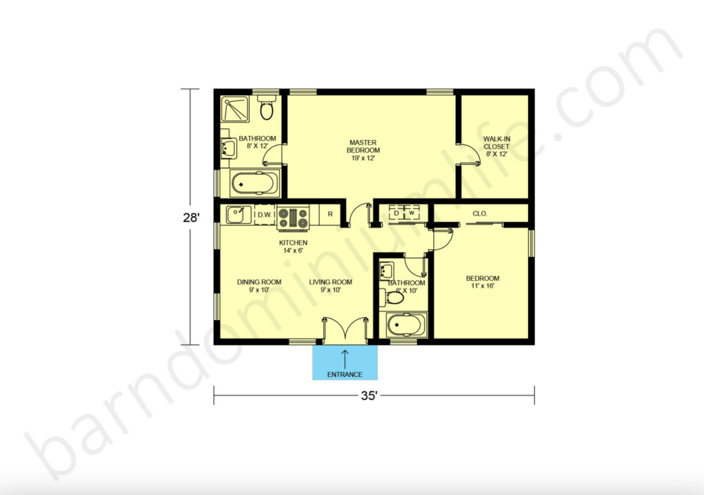 1000 sq ft barndominium plans