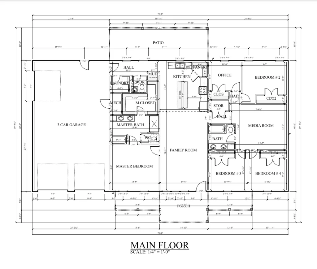 PL-71001 Olivia Barndominium Floor Plan