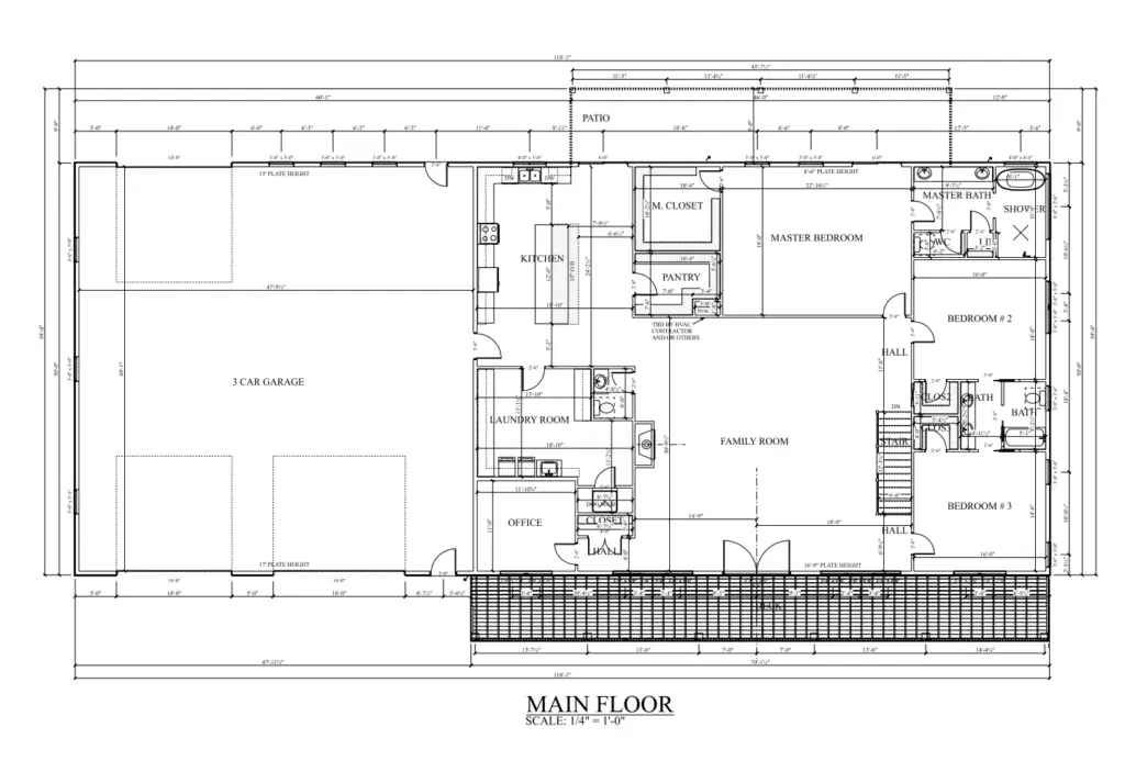 PL-62833 Kingsley Barndominium Floor Plan