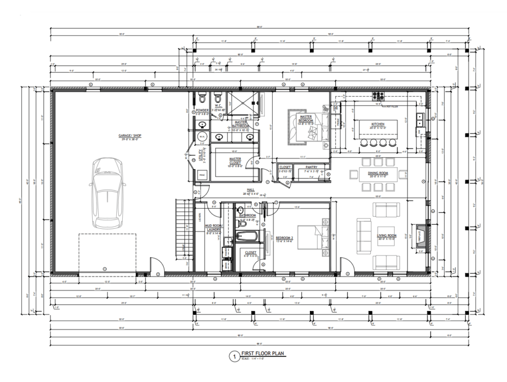 SV-5503 Parker Barndominium Floor Plan