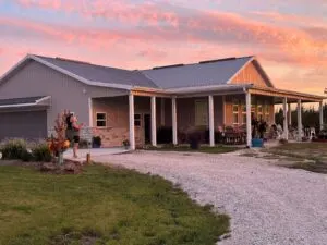 kansas barndominium with sunroom