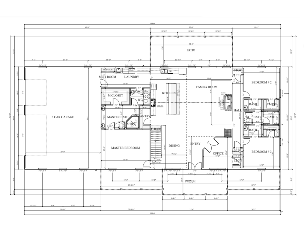 PL-71004 Alasio Barndominium First Floor Plan