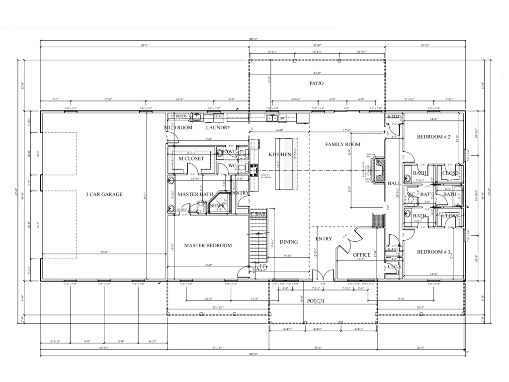 PL-71004 Alasio Barndominium First Floor Plan