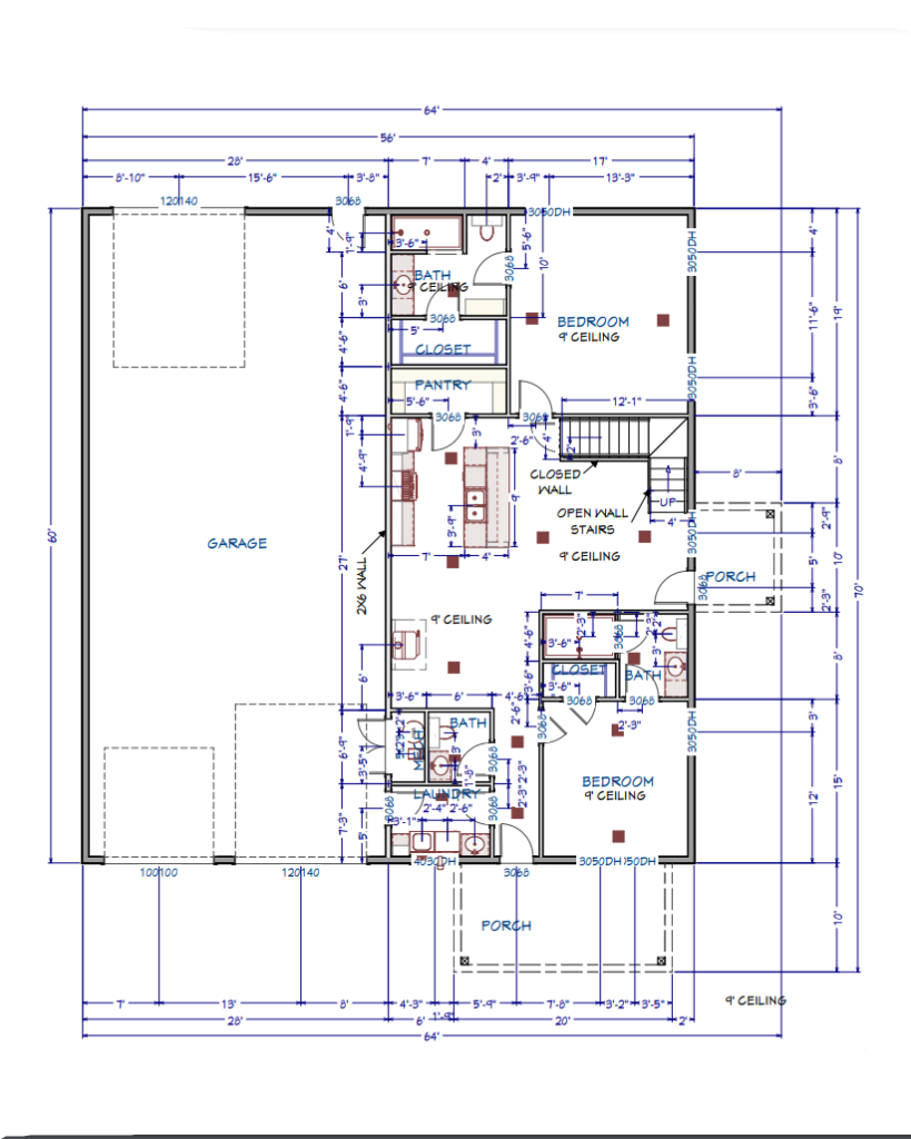 PL-71006 Holly Barndominium First Floor Plan