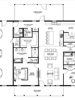 PL-71006 Katrina Barndominium Floor Plan