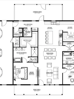 PL-71006 Katrina Barndominium Floor Plan