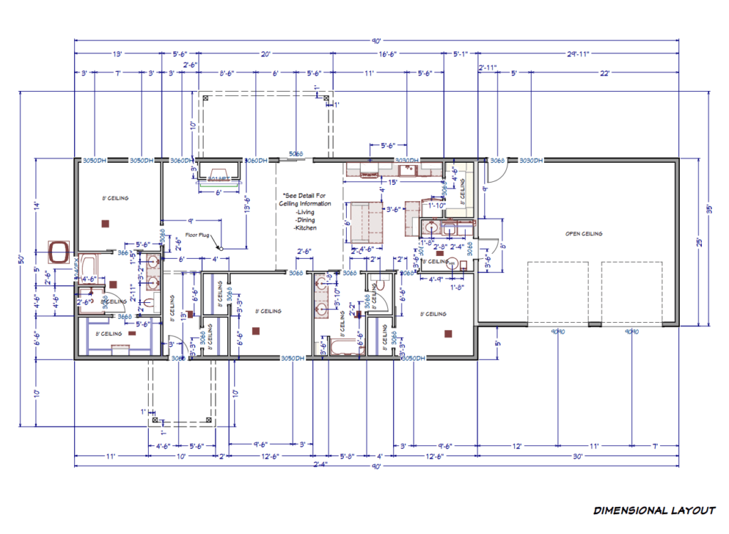 PL-71008 Orchard Barndominium Main Floor Plan