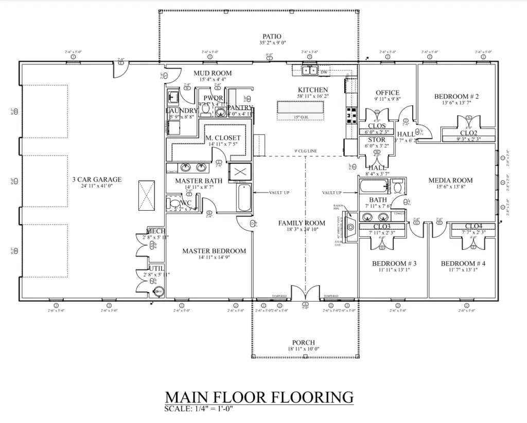 PL-64001 Skipper Barndominium Floor Plan