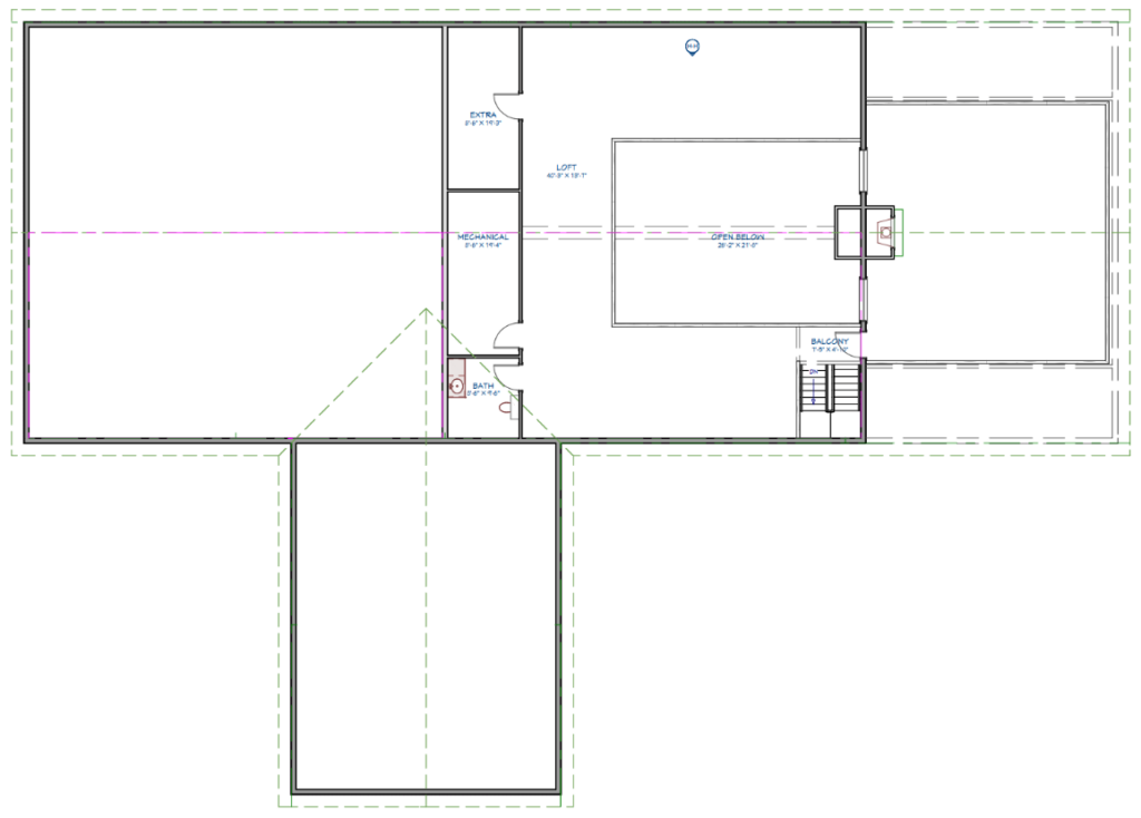 LP-2803 Wickard Barndominium 2nd Floor Plan